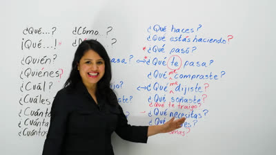 ¿Qué? ¿Dónde? ¿Cuando? ¿Quien? ¿Cual? ¿Cómo? y mas en español