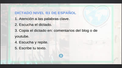 Dictado español (para nivel B1 )
