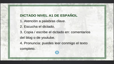 Dictado español para nivel A1
