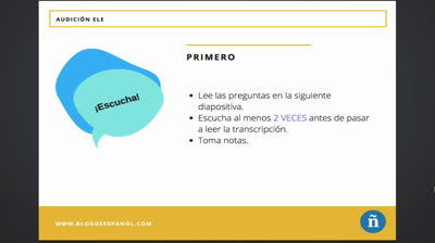 Audición ELE niveles B1 - B2