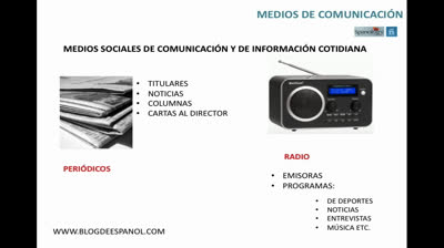 Media - Spanish Vocabulary