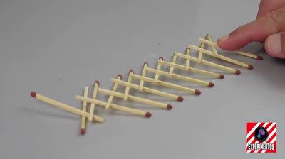 Acordeón con cerillas. ¿Sois capaces de hacerlo?