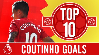 Top 10 Goals by Coutinho