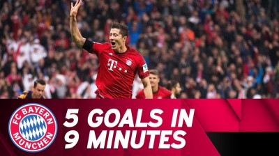 Robert Lewandowski - CINCO GOLES EN NUEVE MINUTOS