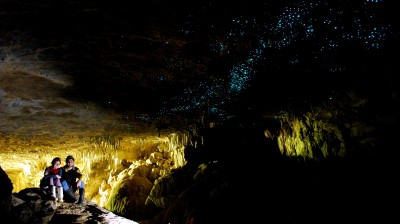 Exploring Waitomo Caves. New Zealand