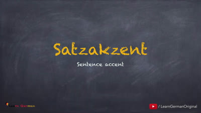 Pronouncing sentences in German