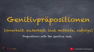 Learning the genitive prepositions in German
