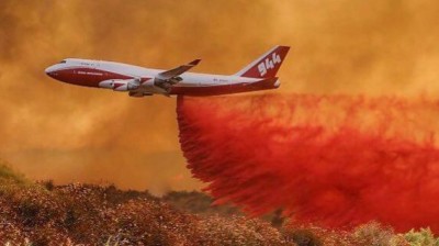El avión-bombero  que se encargará de apagar los incendios del Amazonas.