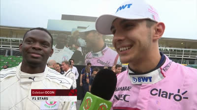 Footballers vs F1 en go kart