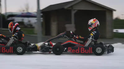 Karting on ice | Pierre Gasly & Max Verstappen