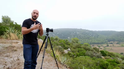 Setting up the camera to photograph landscapes