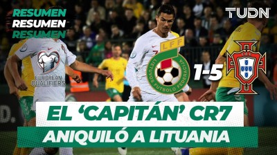 Cristiano Ronaldo consigue un póker ante Lituania