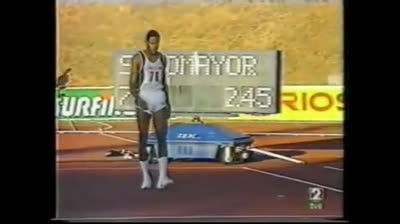 Javier Sotomayor. Record del mundo en salto de altura. 2.45