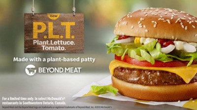 McDonalds presents its first hamburger... No meat!