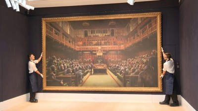Banksy's "Devolved Parliament" sold for 12 million euros