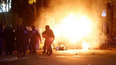 Incendios en las protestas en Catalunya
