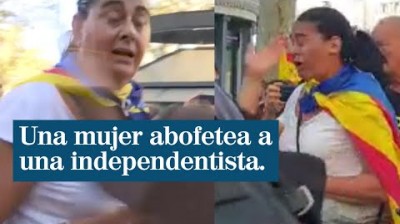 Agresión a una independentista en Barcelona